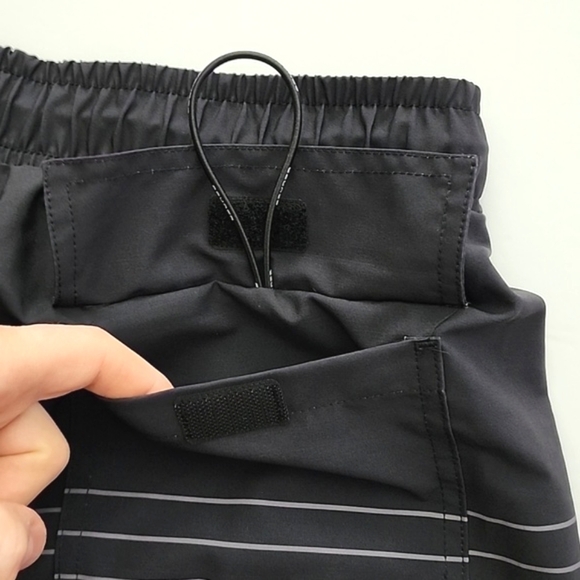 SPYDER Men's Black White Stripes Swim Trunks Board Short  Quick Dry Size XXL - Picture 7 of 16